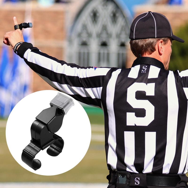 Sports Referee Whistle Set Loud Clear Whistle with Finger Grip for Football, Netball, Hiking
