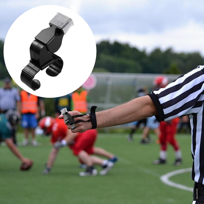 Sports Referee Whistle Set Loud Clear Whistle with Finger Grip for Football, Netball, Hiking