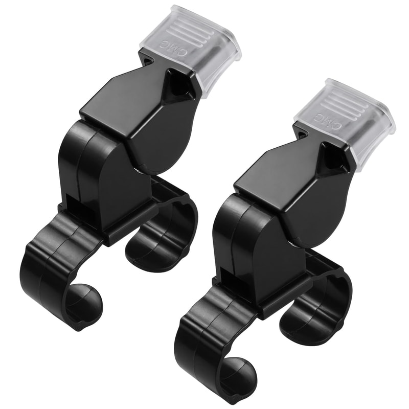 Sports Referee Whistle Set Loud Clear Whistle with Finger Grip for Football, Netball, Hiking