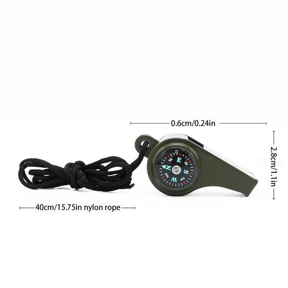 Survival Whistle with Compass & Thermometer Ultimate Emergency Safety Gear