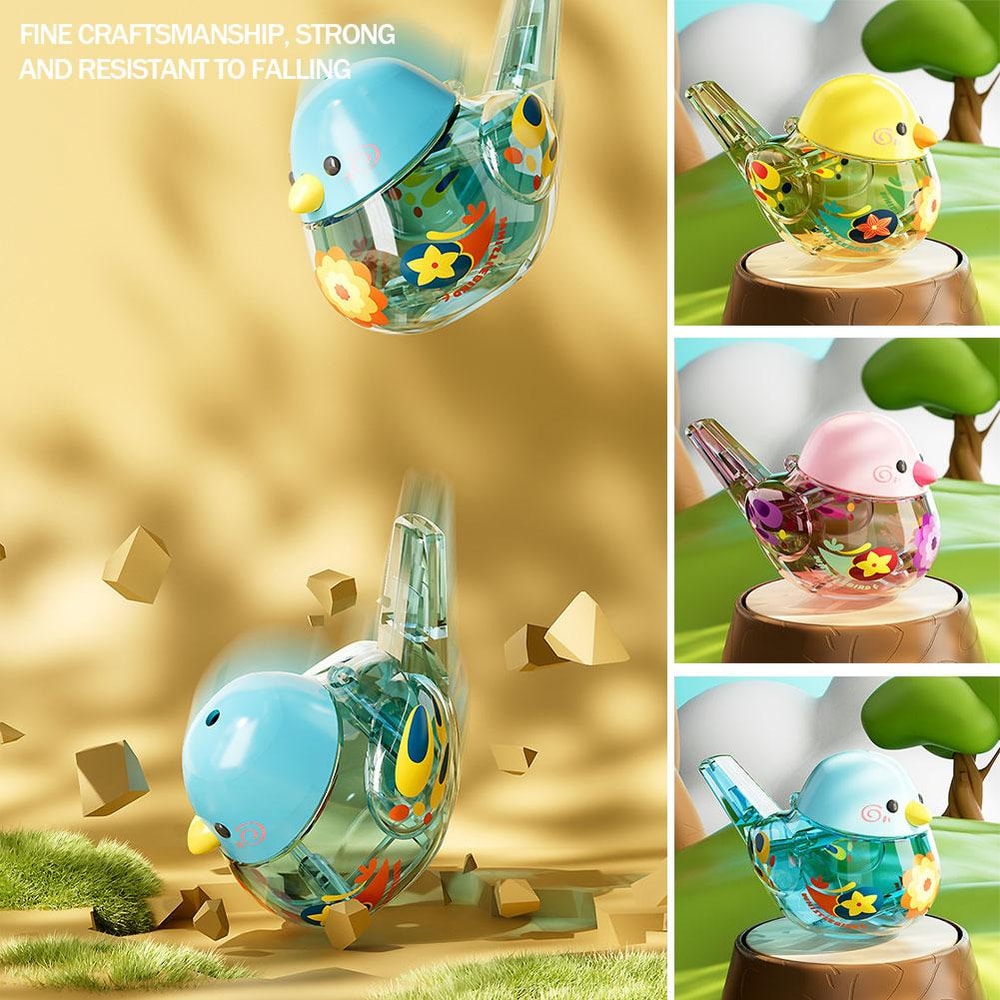 Colorful Bird Water Whistle Pipe Fun ABS Bird Toy for Kids, Perfect for Birthdays