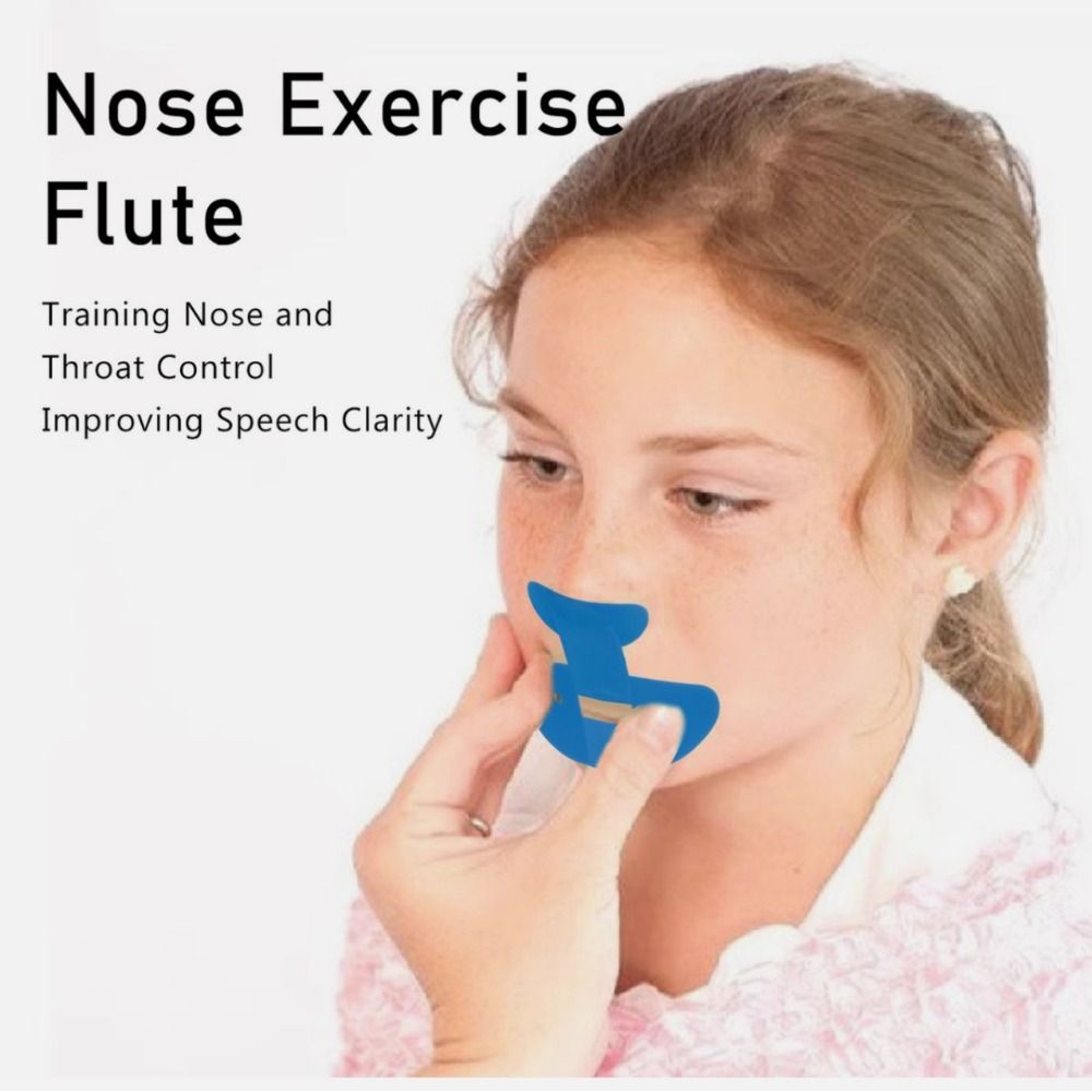Plastic Nose Whistle for Nasal Breathing & Oral Muscle Training Nose Flute Pronunciation Trainer
