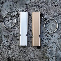 durable aluminum alloy dual frequency survival whistle for adventure enthusiasts