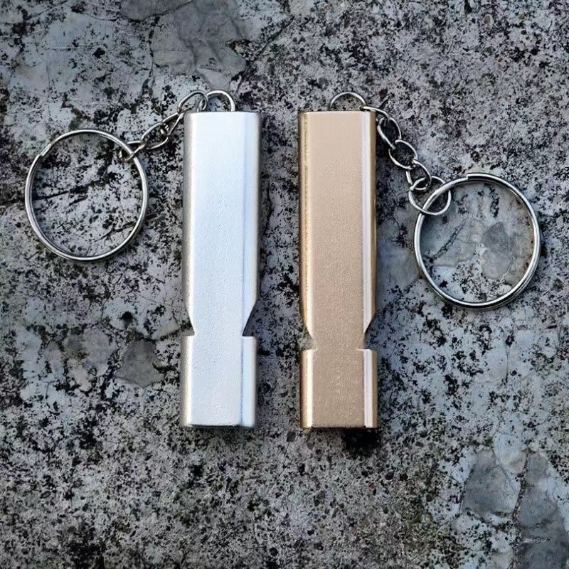 Durable Aluminum Alloy Dual Frequency Survival Whistle For Adventure Enthusiasts 0