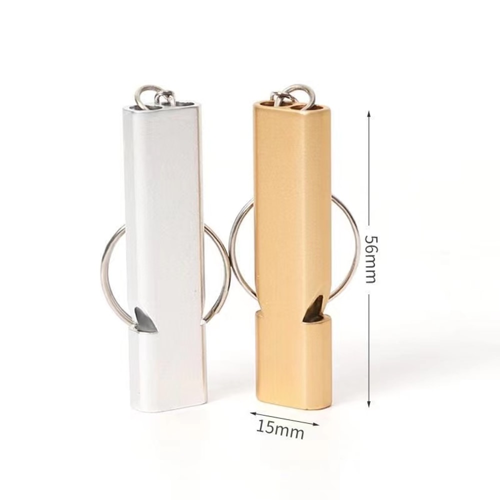 Durable Aluminum Alloy Dual Frequency Survival Whistle For Adventure Enthusiasts 3