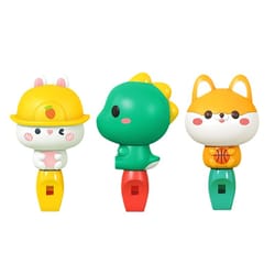 cartoon shaped rope whistle toy for kids fun rabbit, dinosaur & shiba inu designs