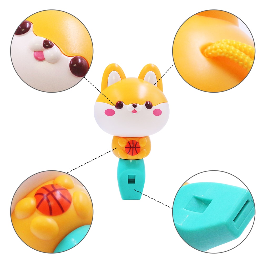 Cartoon Shaped Rope Whistle Toy For Kids Fun Rabbit Dinosaur Shiba Inu Designs 1