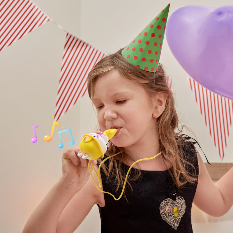 Cartoon Shaped Rope Whistle Toy For Kids Fun Rabbit Dinosaur Shiba Inu Designs 3