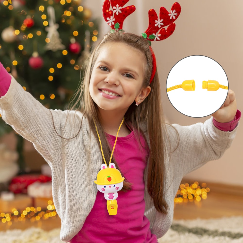 Cartoon Shaped Rope Whistle Toy For Kids Fun Rabbit Dinosaur Shiba Inu Designs 4