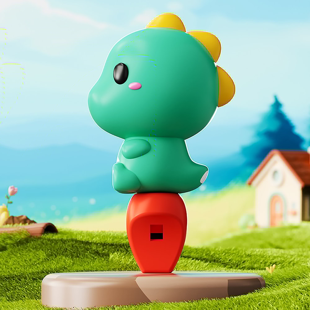 Cartoon Shaped Rope Whistle Toy For Kids Fun Rabbit Dinosaur Shiba Inu Designs 7