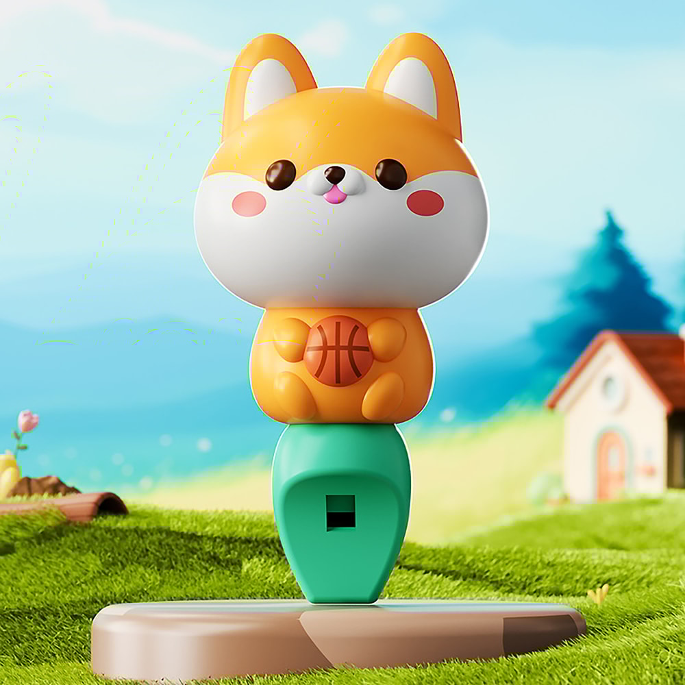 Cartoon Shaped Rope Whistle Toy For Kids Fun Rabbit Dinosaur Shiba Inu Designs 8