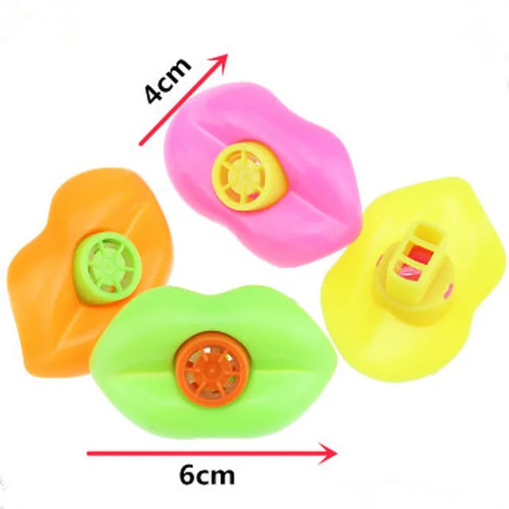 Plastic Lip Whistles for Kids Fun Birthday Party Noisemakers & Outdoor Toys