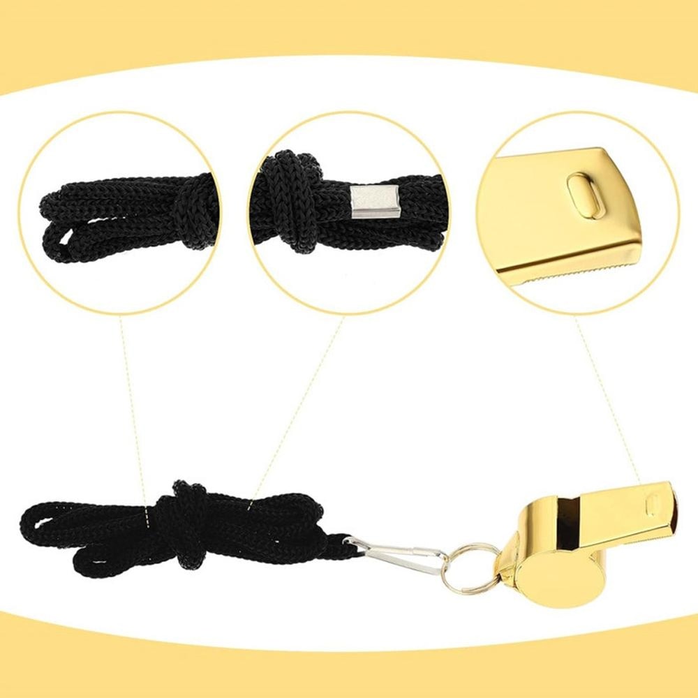 Professional Stainless Steel Whistle with Rope Durable, Loud, Wear-Resistant Whistle for Referees, Coaches, and Sports