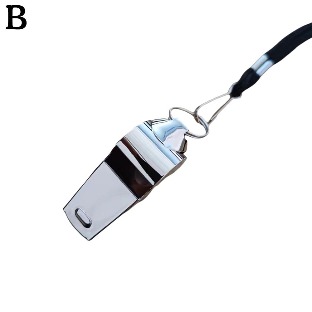 Professional Stainless Steel Whistle with Rope Durable, Loud, Wear-Resistant Whistle for Referees, Coaches, and Sports