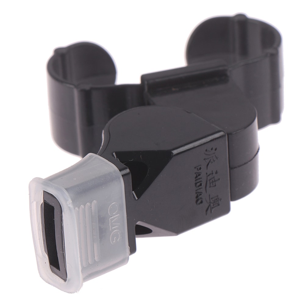 Pealess Finger Grip Whistle For Referees And Coaches Black Plastic Sports Whistle For Football And 3