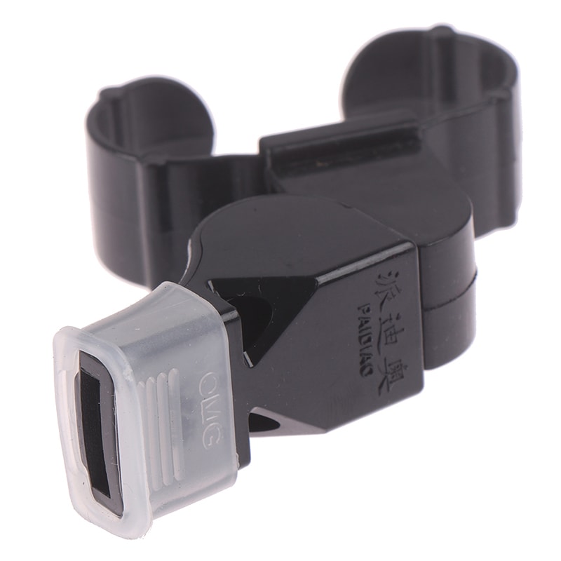 Pealess Finger Grip Whistle For Referees And Coaches Black Plastic Sports Whistle For Football And 3