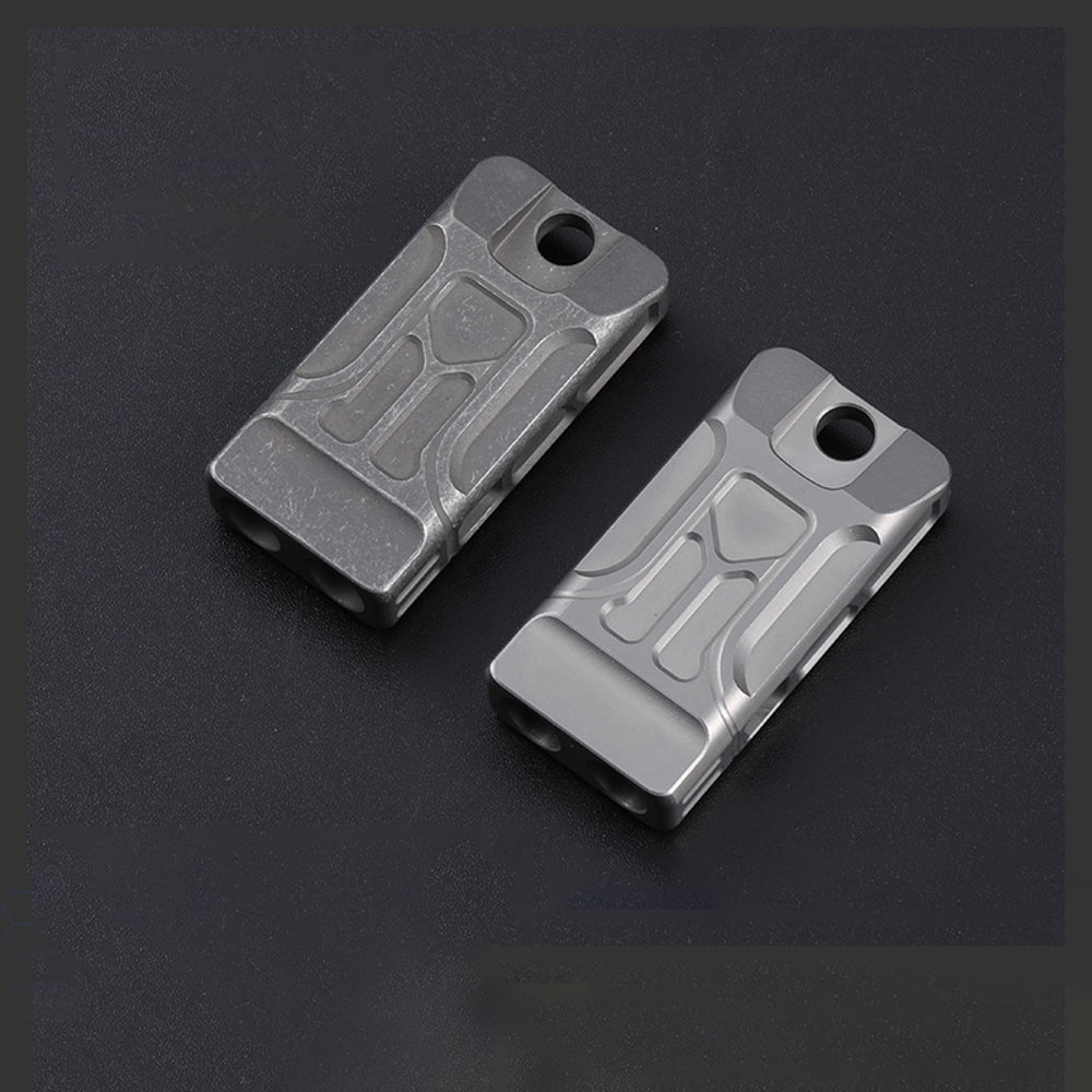 Titanium Alloy Emergency Whistle Keychain Loud Portable Survival Whistle Necklace For Outdoor Adven 1