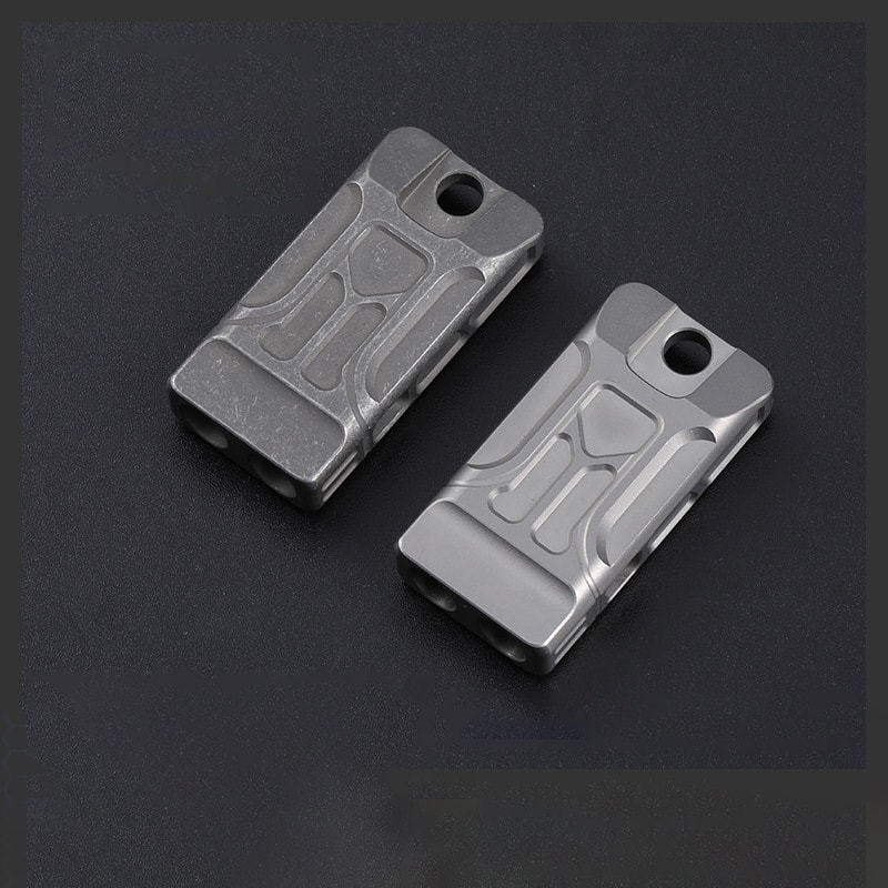 Titanium Alloy Emergency Whistle Keychain Loud Portable Survival Whistle Necklace For Outdoor Adven 1