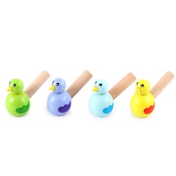 colorful wooden bird whistle fun noise maker for parties, festivals & gifts