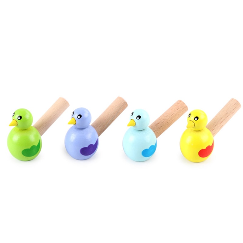 Colorful Wooden Bird Whistle Fun Noise Maker For Parties Festivals Gifts 0