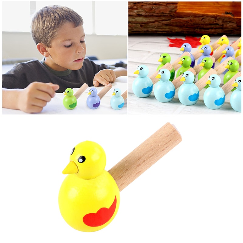 Colorful Wooden Bird Whistle Fun Noise Maker For Parties Festivals Gifts 5