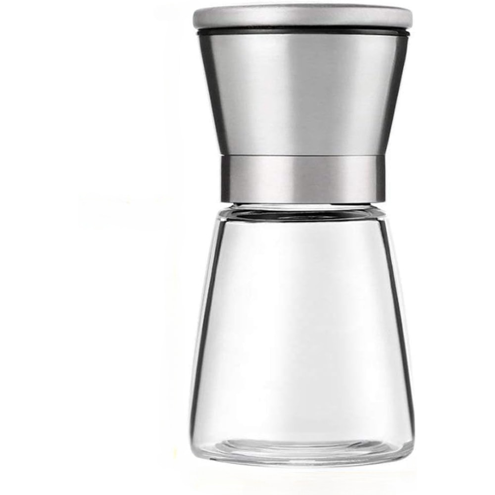 Manual Salt And Pepper Grinder Set Stainless Steel Spice Mills For Kitchen Adjustable Coarseness Pr 6