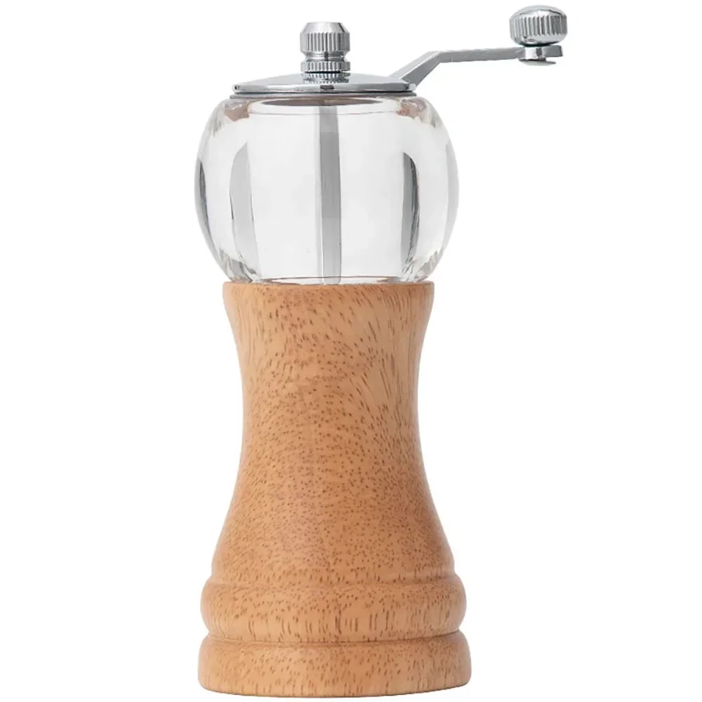 Multifunctional Hand Crank Pepper Grinder Sea Salt Pepper Cumin More Solid Wood Kitchen Seasoning 6