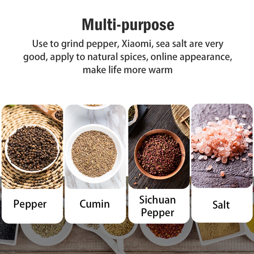 Premium Hand Cranked Pepper Grinder Solid Wood Manual Salt Pepper Mill For Kitchen 4