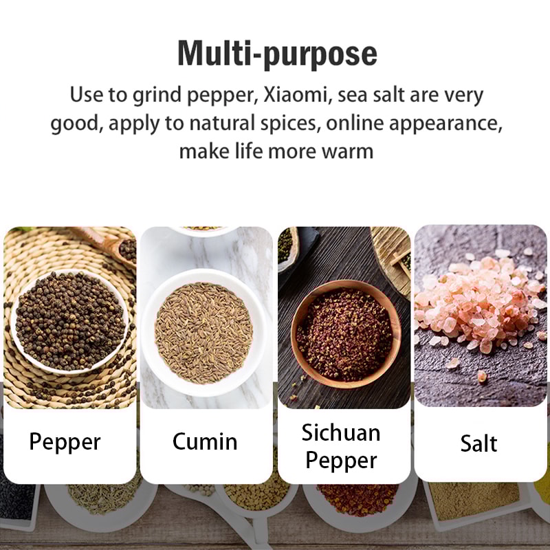 Premium Hand Cranked Pepper Grinder Solid Wood Manual Salt Pepper Mill For Kitchen 4