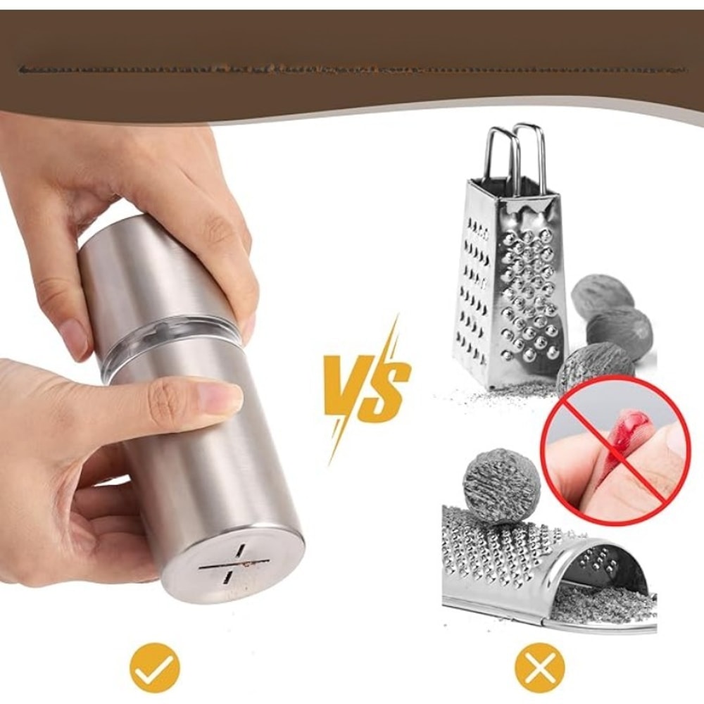 Handheld Metal Spice Grater & Nut Grinder Manual Grinding Machine for Kitchen Use