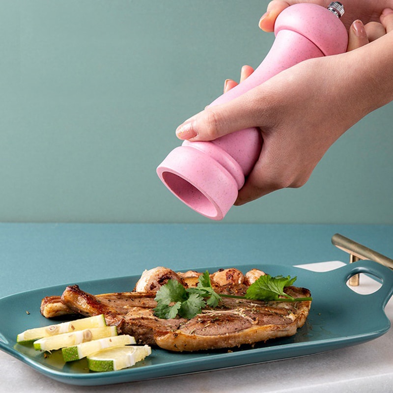 EcoFriendly Wheat Straw Manual Pepper Grinder Coarse Salt Pepper Mill 1