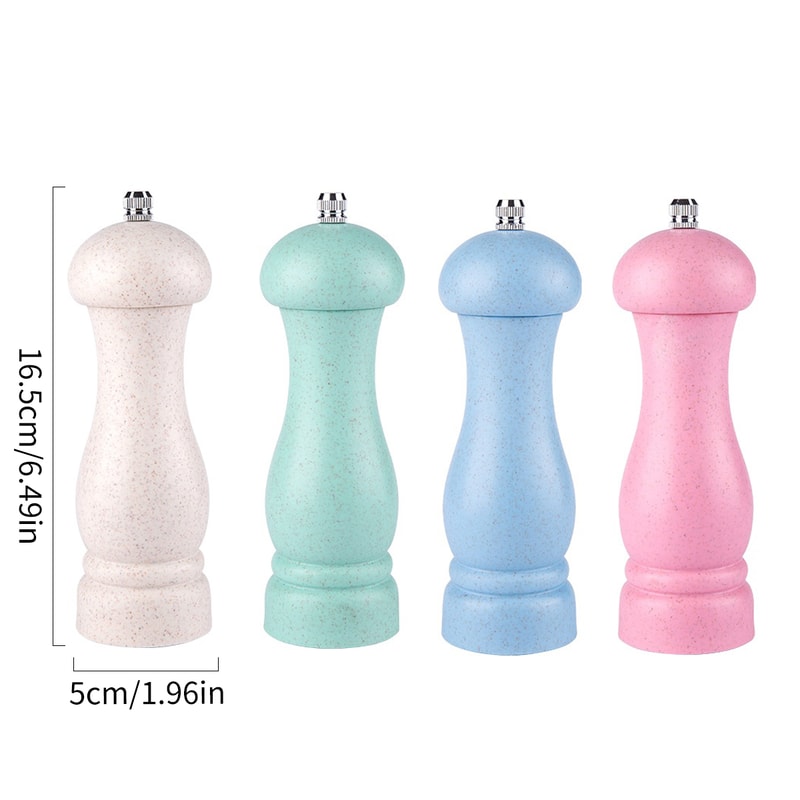 EcoFriendly Wheat Straw Manual Pepper Grinder Coarse Salt Pepper Mill 4