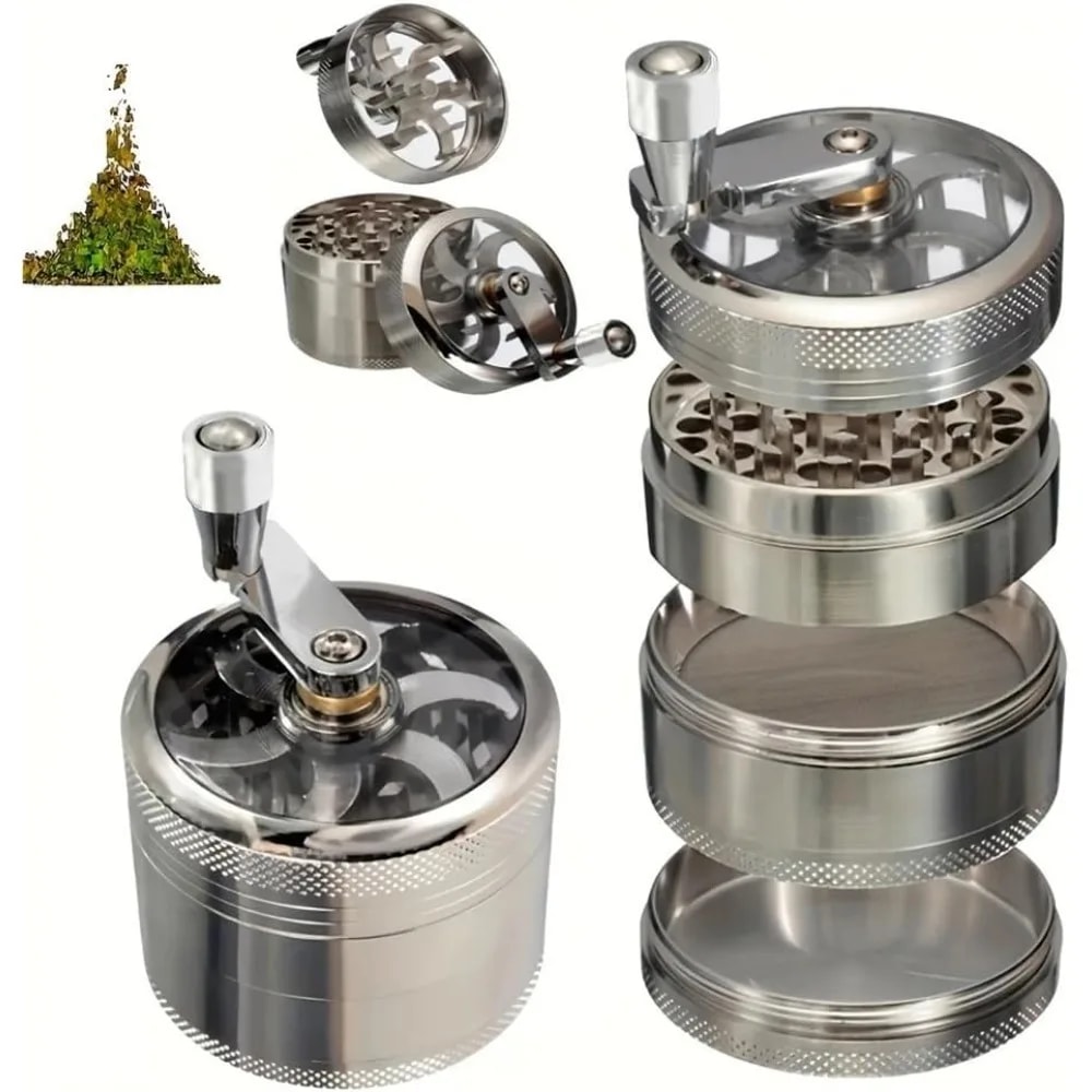 Spice Grinder for Nutmeg, Ginger, Salt & Pepper Metal Hand Crusher