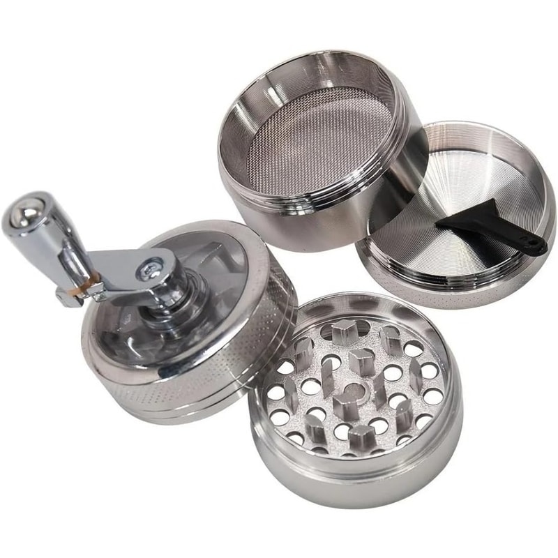 Spice Grinder for Nutmeg, Ginger, Salt & Pepper Metal Hand Crusher