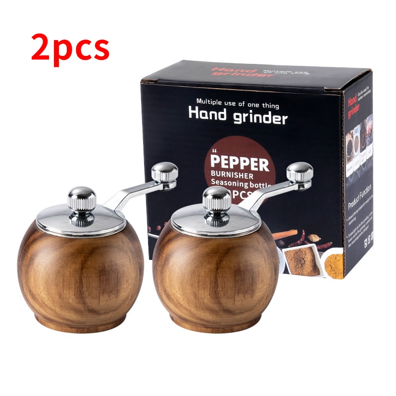 Spherical Pepper Grinder HandCranked Mini Ceramic Core Grinder For Salt And Pepper 7