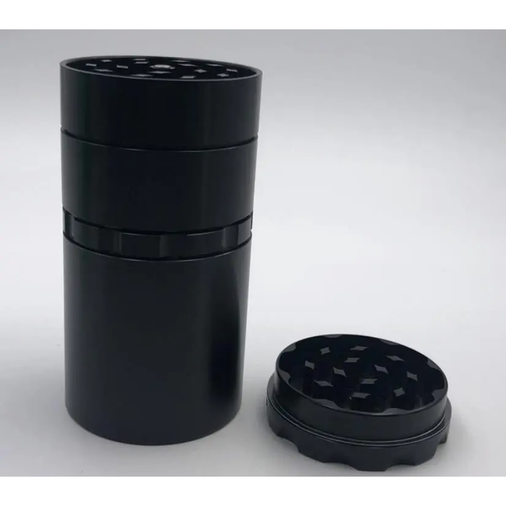 Manual Spice Grinder With Storage Chamfered Aluminum Alloy OnePiece Design 0