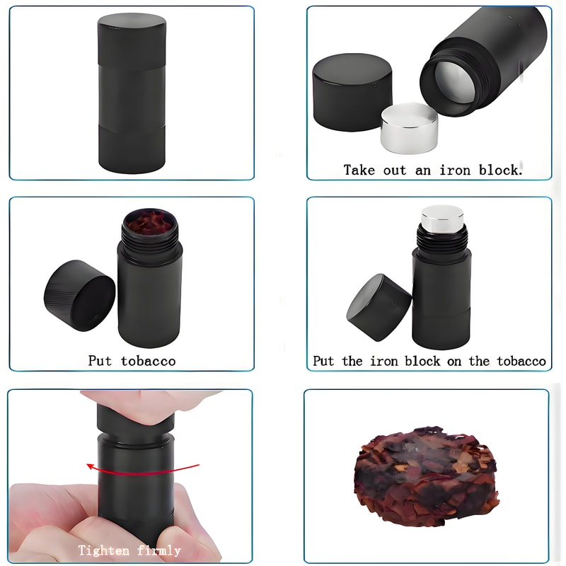 Aluminum Pollen Press Herb Mill Grinder Compact Efficient Spice Crusher With Lipstick Design 3