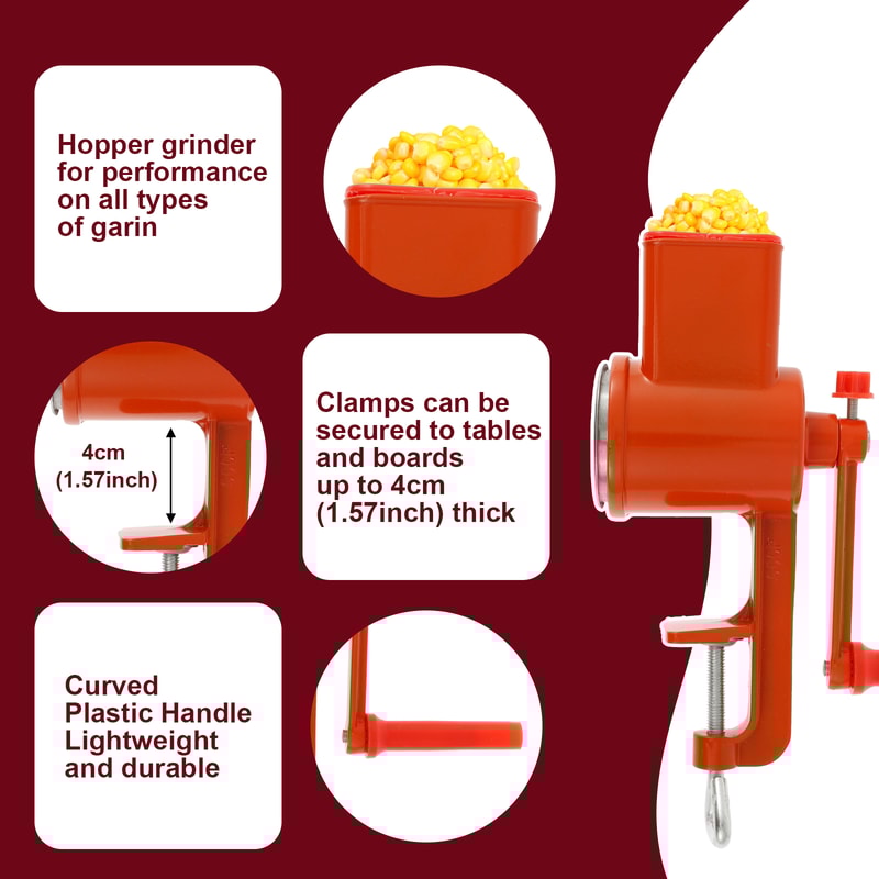 Hand Crank Grain Mill Manual Rustproof Food Grinder For Kitchen Commercial Use 1