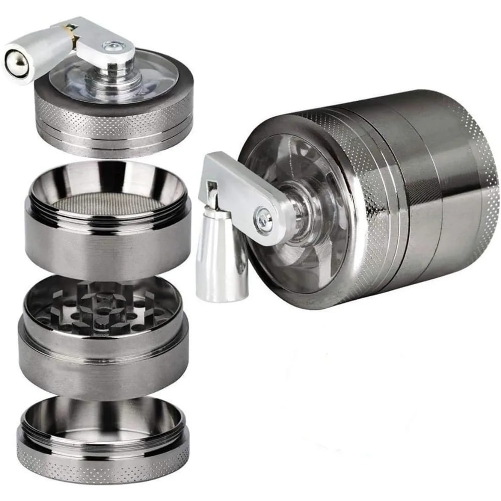 Metal Nutmeg Ginger Spice Grinder Premium Aluminum Manual Crusher For Hard Spices 4