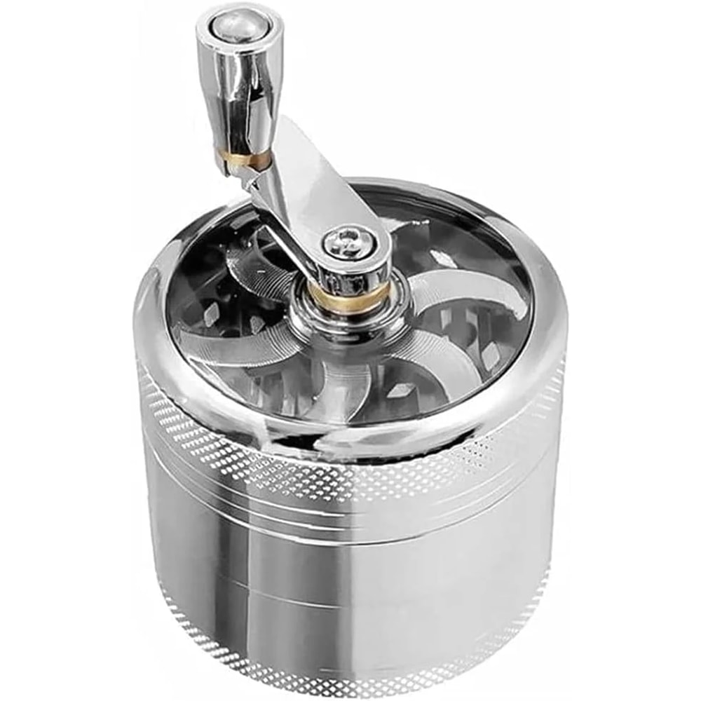 Hand Crank Tobacco Grinder Layers Pollinator Premium Spice Mill For Herb Crushing And Smoking Acces 5