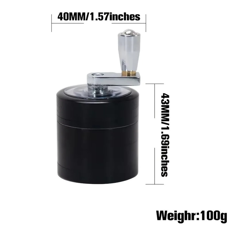 Hand Crank Tobacco Grinder Layers Pollinator Premium Spice Mill For Herb Crushing And Smoking Acces 4