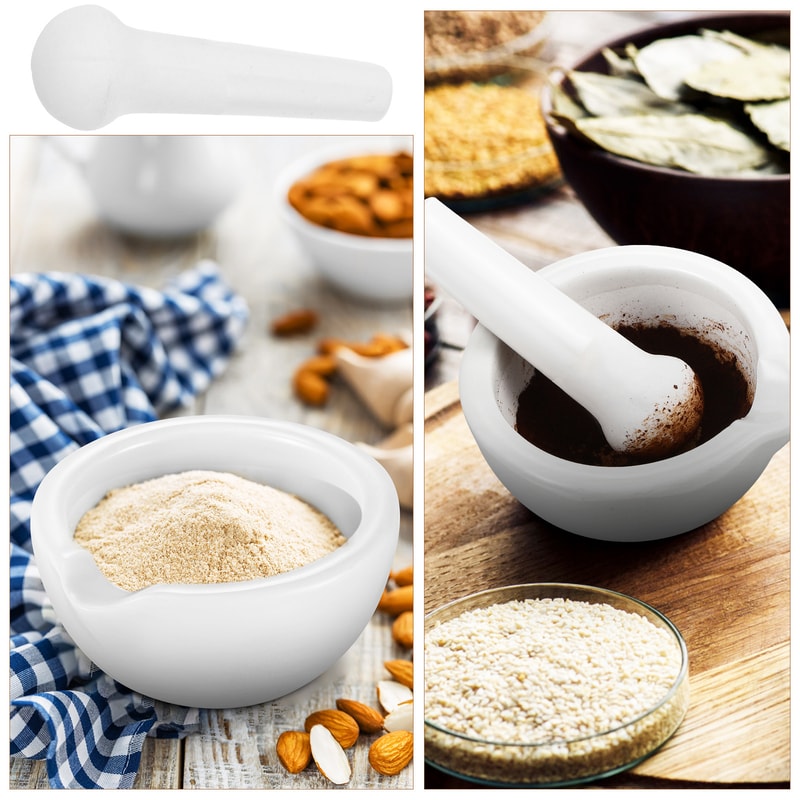 Ceramic Garlic Grinder Pestle Mini Manual Food Grinding Stick