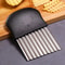 Stainless Steel Wavy Potato Chip Slicer Crinkle Cutter French Fry Maker And Kitchen Tool 4