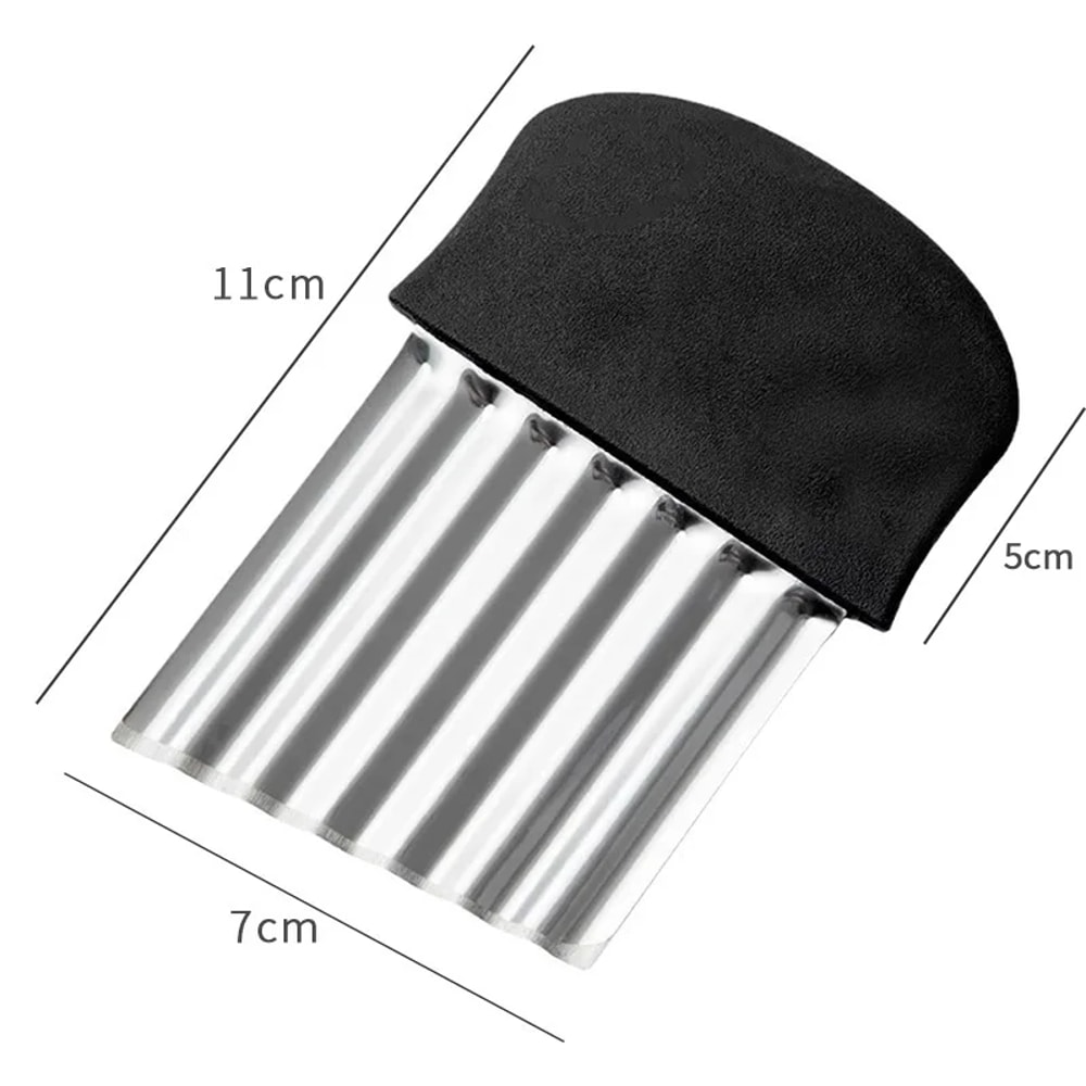 Stainless Steel Wavy Potato Chip Slicer Crinkle Cutter French Fry Maker And Kitchen Tool 6