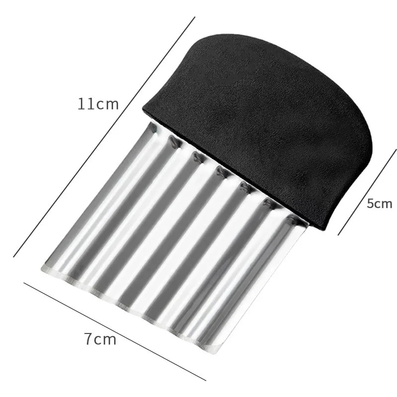 Stainless Steel Wavy Potato Chip Slicer Crinkle Cutter French Fry Maker And Kitchen Tool 6