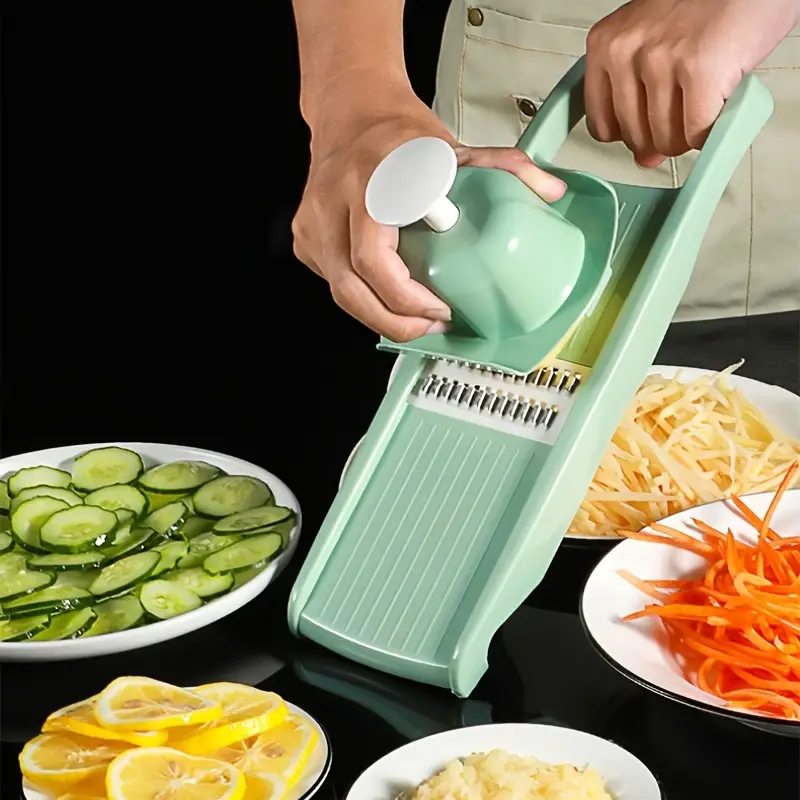 Vegetable Slicer and Julienne Cutter Multifunctional Potato Grater with Handle for Effortless Kitchen Prep