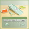 Vegetable Slicer and Julienne Cutter Multifunctional Potato Grater with Handle for Effortless Kitchen Prep