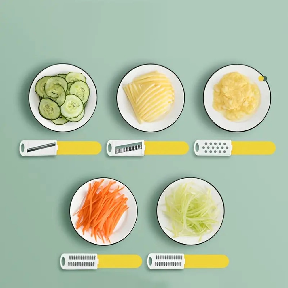 Vegetable Slicer and Julienne Cutter Multifunctional Potato Grater with Handle for Effortless Kitchen Prep
