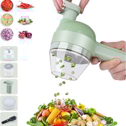 wireless rechargeable vegetable cutter & food processor portable, versatile chopper for garlic, meat, and more