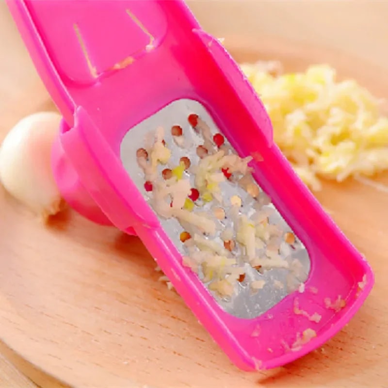 Garlic Peeler & Ginger Press Multifunctional Kitchen Tool for Grating, Slicing, and Cutting